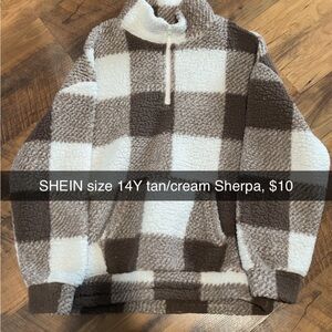 Girls Sherpa half zip pullover
